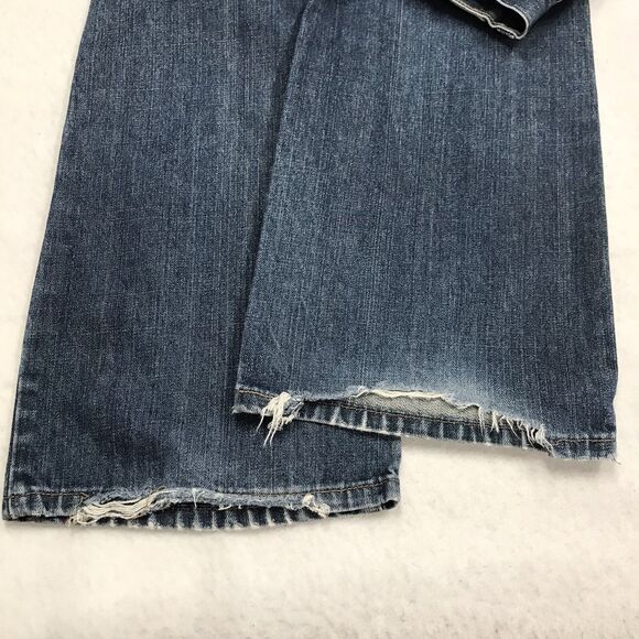 Y2K LEVIS 527 Low Boot Cut Jeans Men 34x34 Distress Denim Blue Cowboy Western - Picture 10 of 16